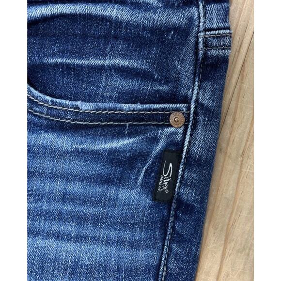 Silver Jeans Suki Capri Cotton Blend Selvedge Denim Women's Size 28x23.5 - Picture 3 of 7